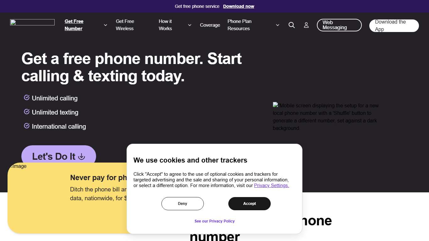 Get A Free Phone Number : Google Voice Alternative - TextNow
